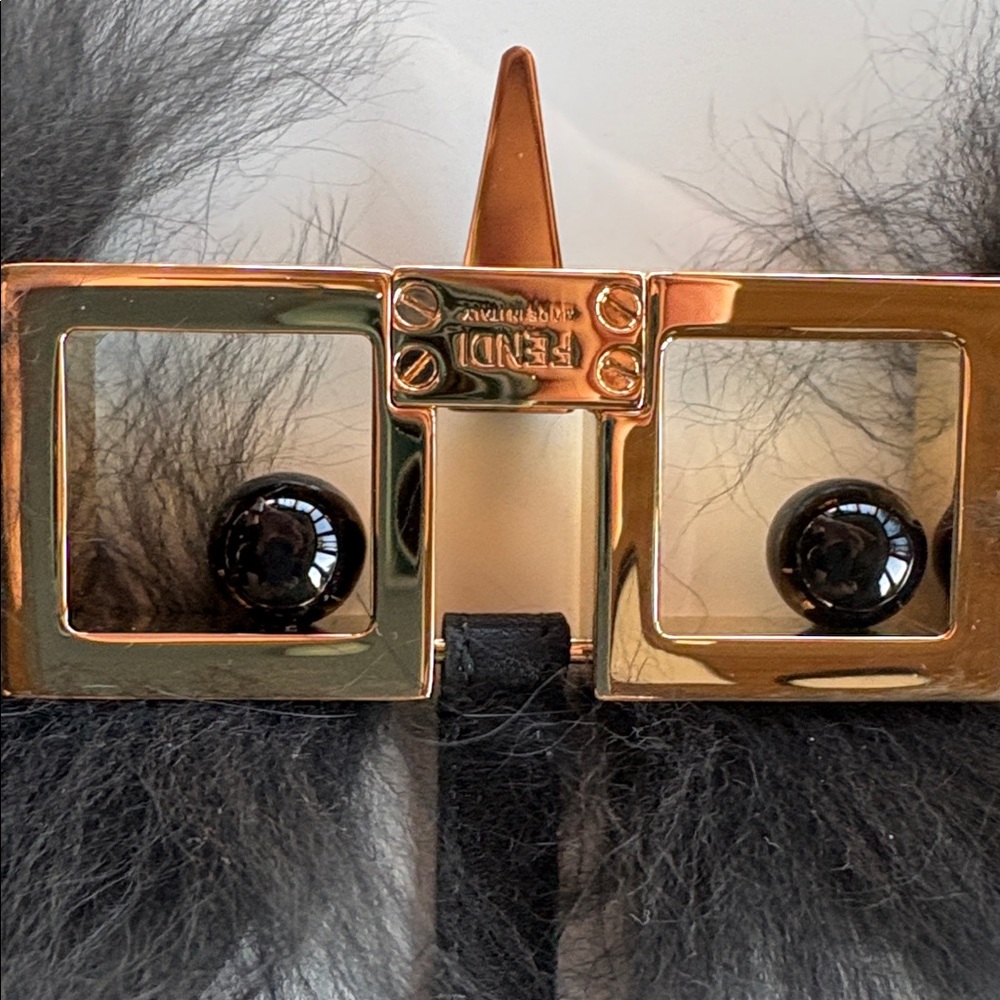 Fendi Black and Gold Monster Bag Charm - Picture 3 of 7